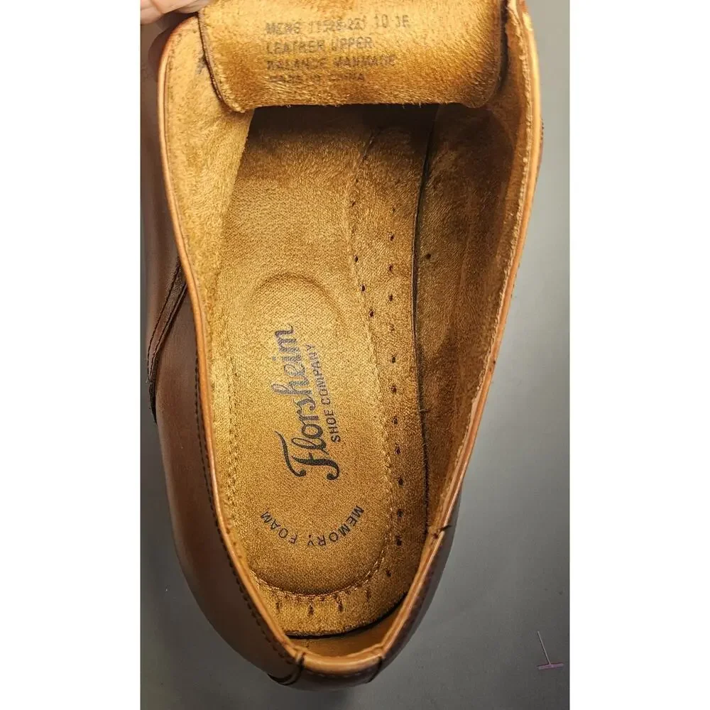 Florsheim 11528-221 Francisco Cap-Toe Oxford, Leather Cognac, Lace SZ10 (3E) EUC